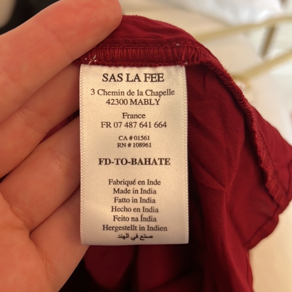 NWT red and orange flouncy top from French boutique - Picture 7 of 8